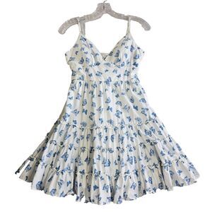 B Smart Dress Juniors Womens Sz 7 Mini Tiered Butterfly Y2K Coquette Babydoll
